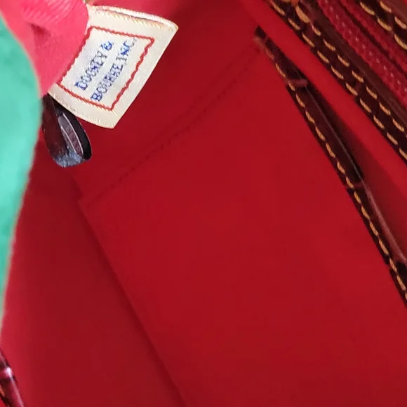 Dooney & Bourke Croco Fino Small Leather Satchel Bordeaux ~ Stunning! FINAL! - Picture 10 of 16